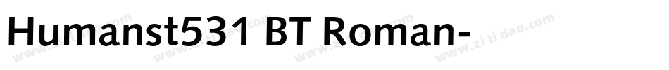 Humanst531 BT Roman字体转换